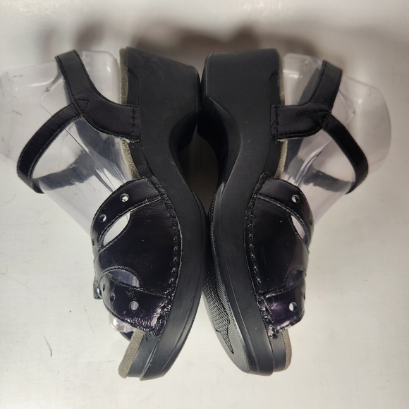 DANSKO Women's Sissie Sandal 38 / 7.5 Black Patent Leather Open Toe Strappy Shoe - Picture 5 of 11